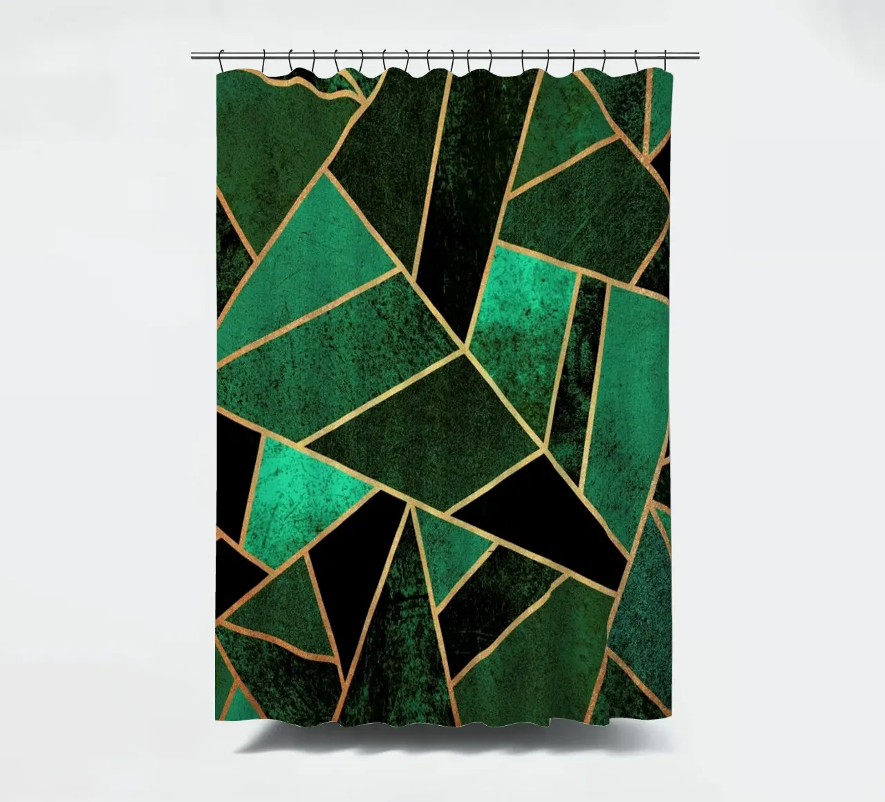Emerald and Copper Duschvorhang von Elisabeth Fredriksson