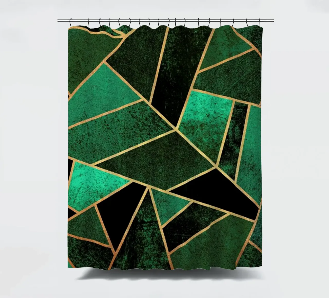 Emerald and Copper Duschvorhang von Elisabeth Fredriksson