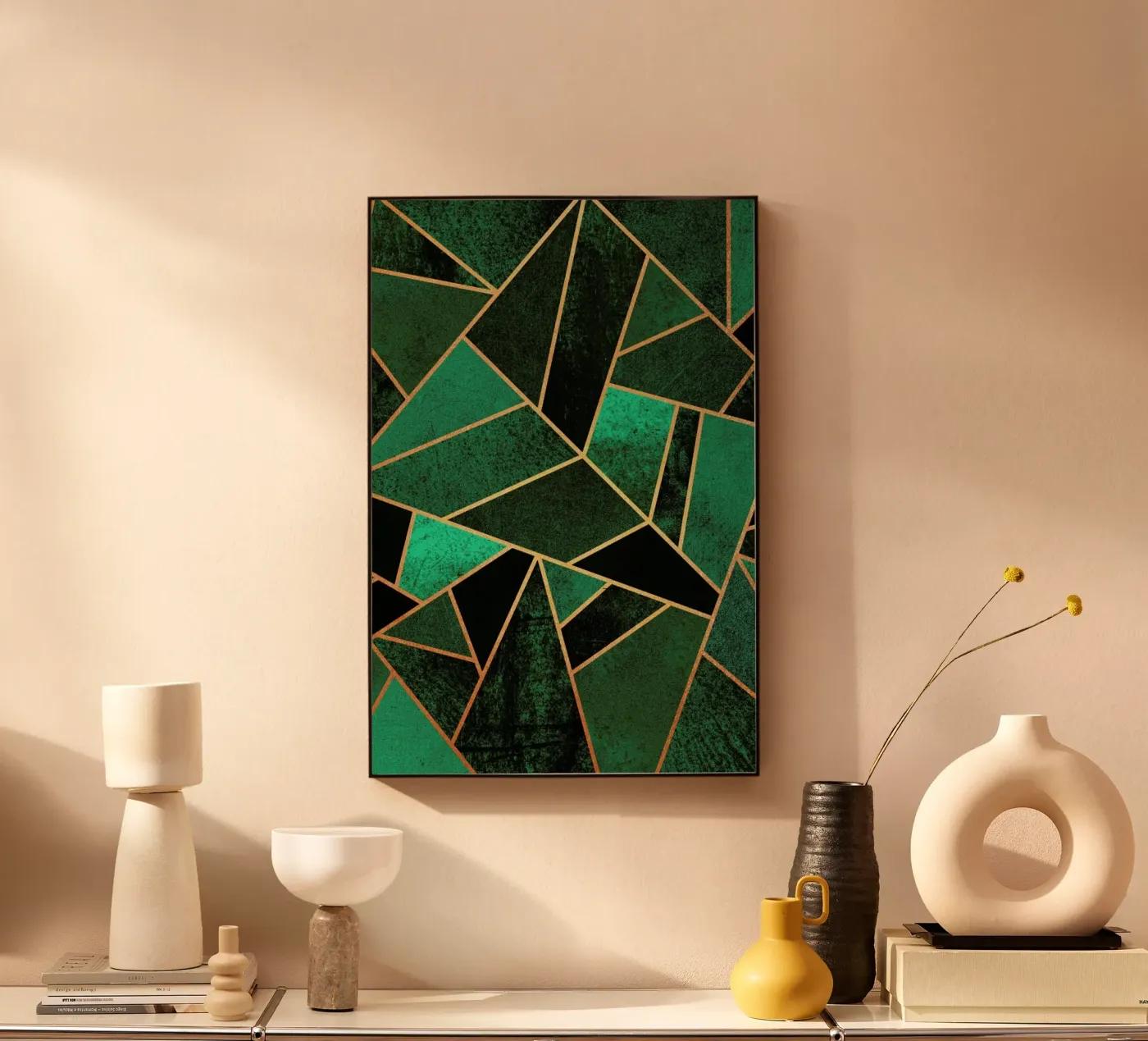 Emerald and Copper forex plate by Elisabeth Fredriksson