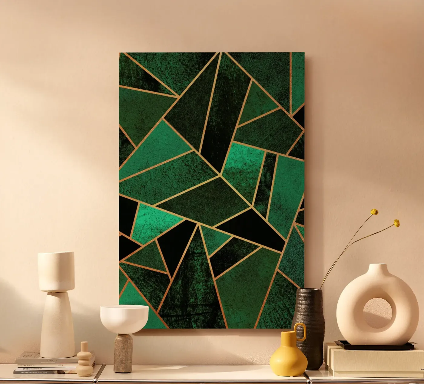 Emerald and Copper forex plate by Elisabeth Fredriksson