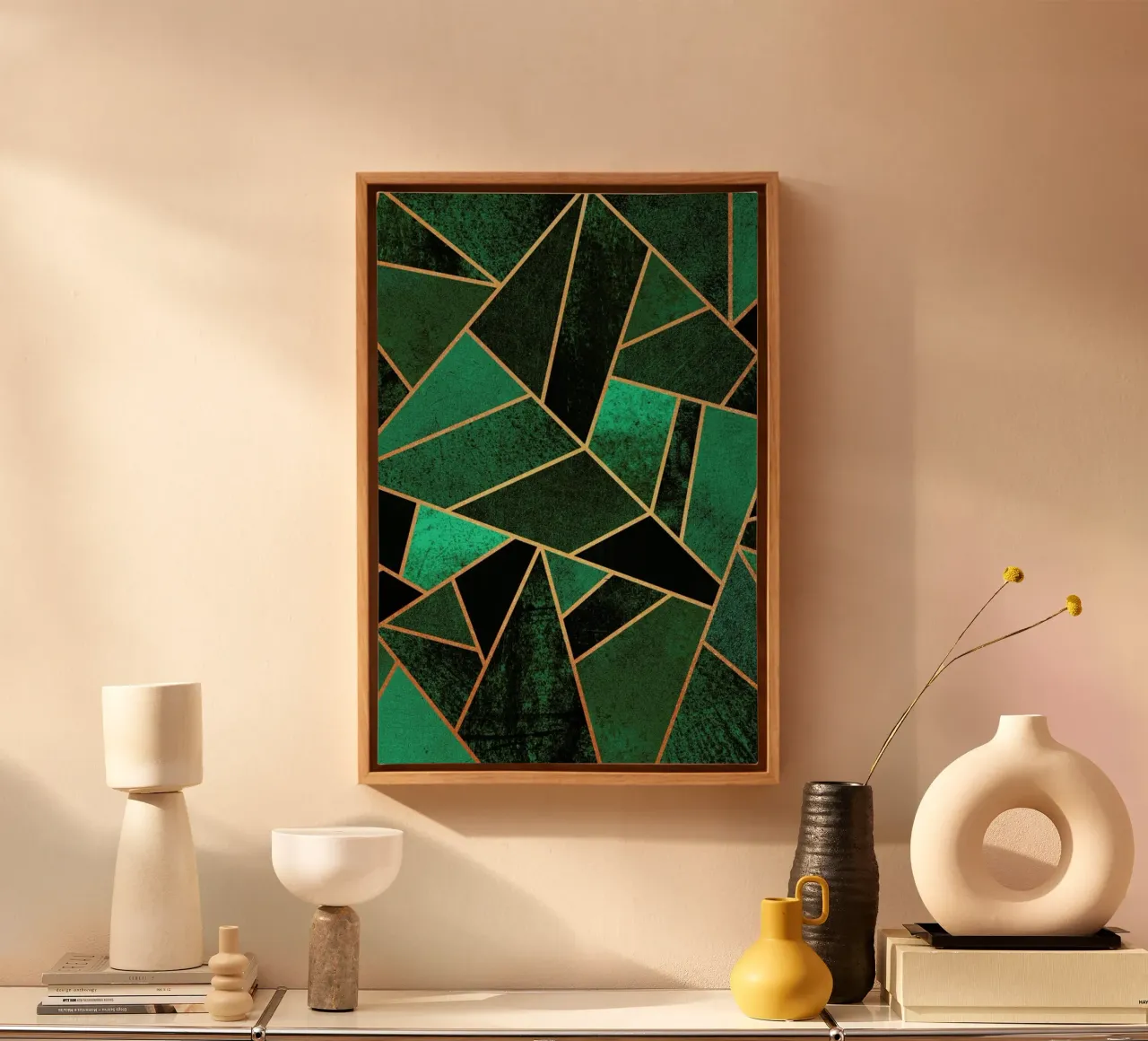 Emerald and Copper tela con Cornice a cassetta da Elisabeth Fredriksson