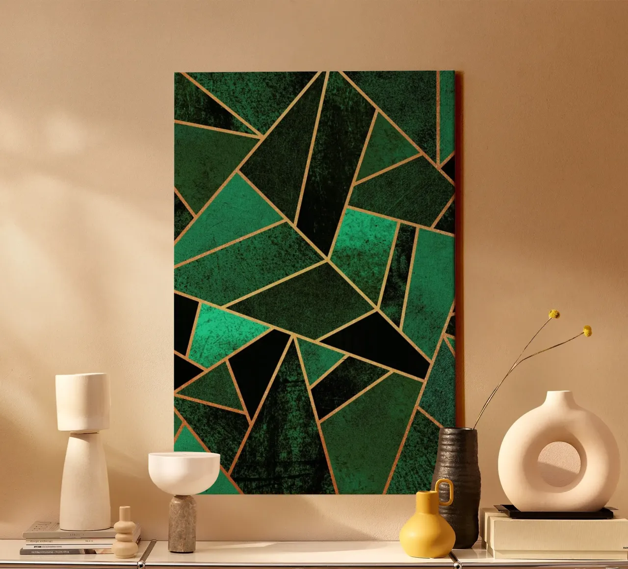 Emerald and Copper tela con Cornice a cassetta da Elisabeth Fredriksson