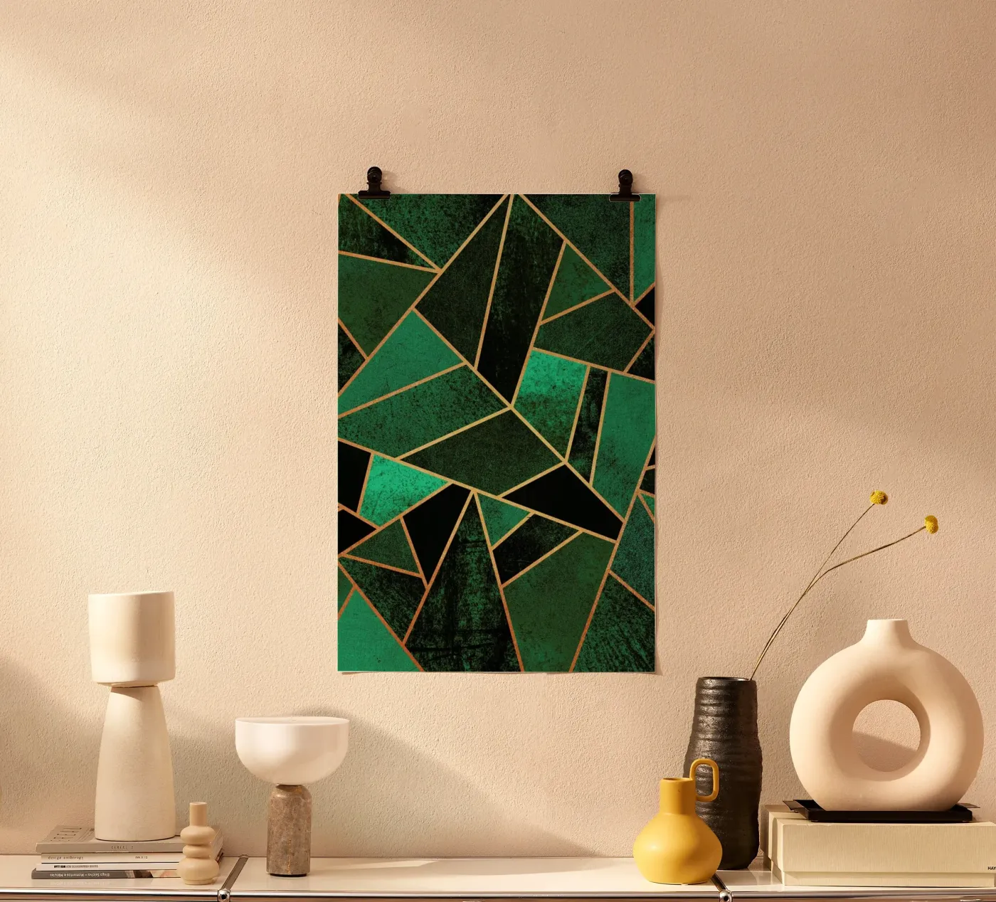 Emerald and Copper poster van Elisabeth Fredriksson