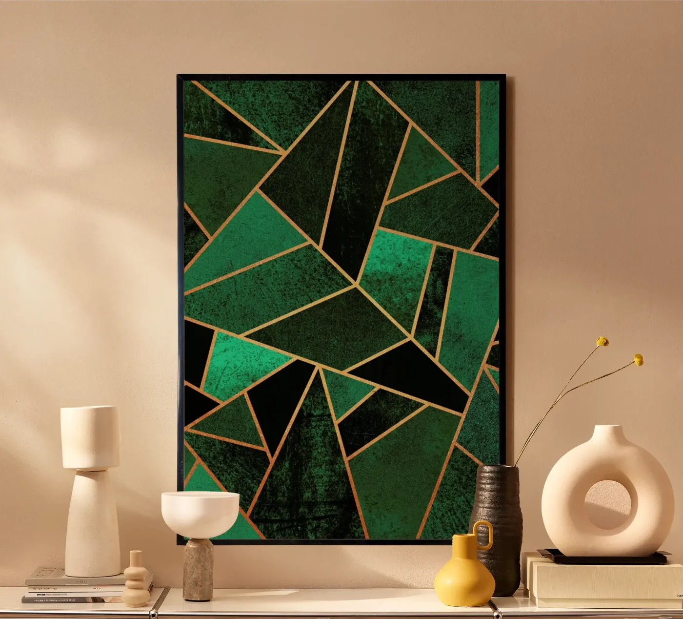 Emerald and Copper poster van Elisabeth Fredriksson