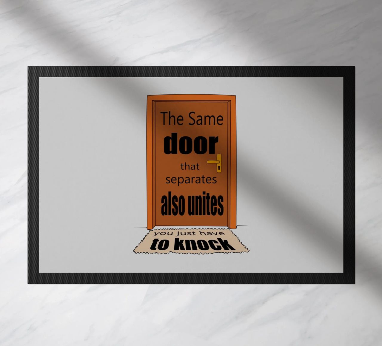 The same door that separete also unite doormat by Loobs