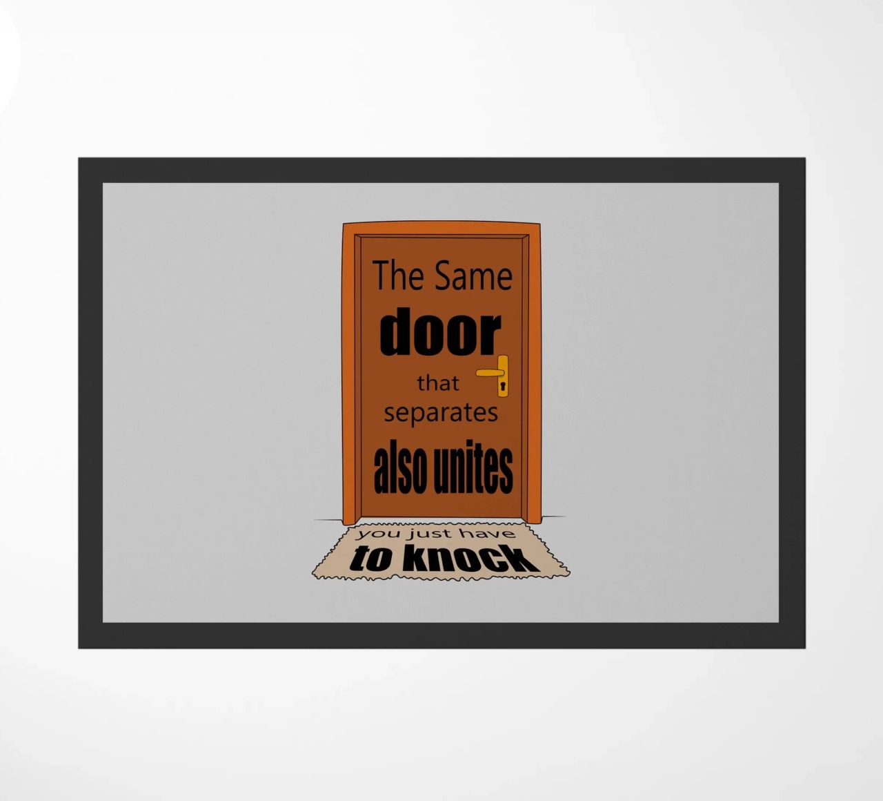 The same door that separete also unite doormat by Loobs