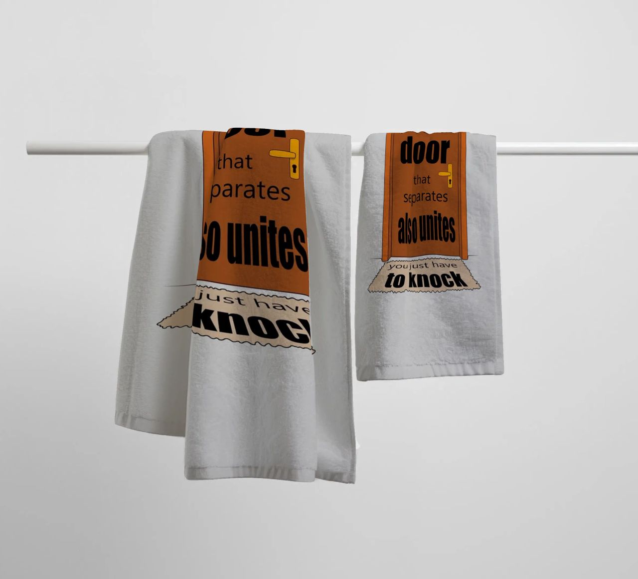 The same door that separete also unite towel by Loobs