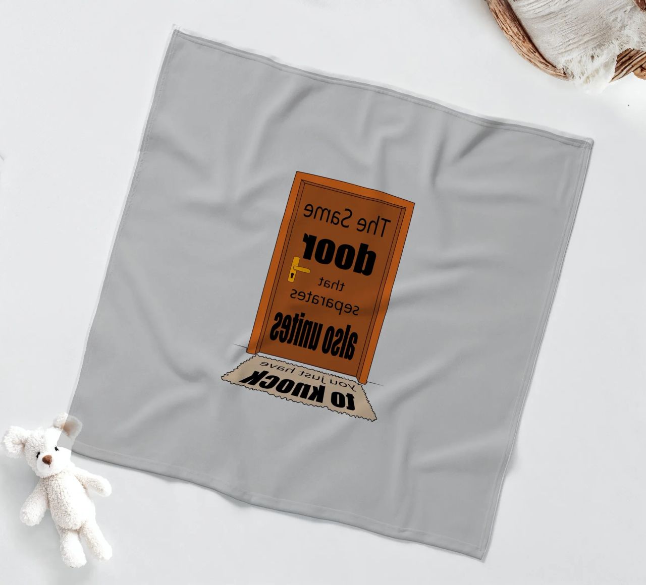 The same door that separete also unite fleece blanket by Loobs