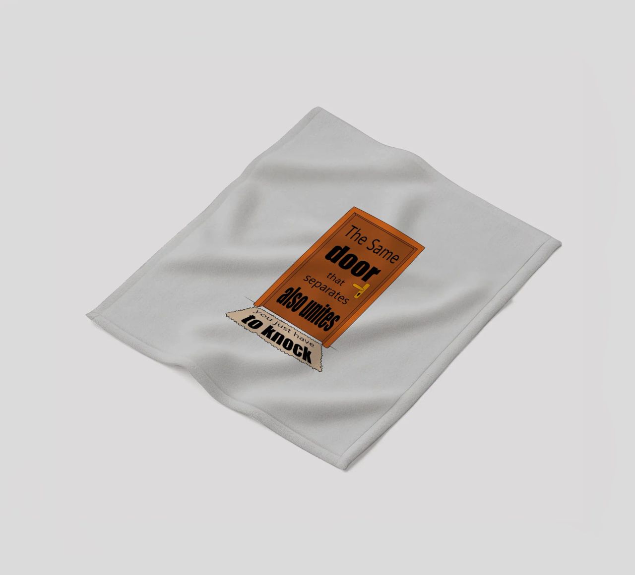 The same door that separete also unite fleece blanket by Loobs