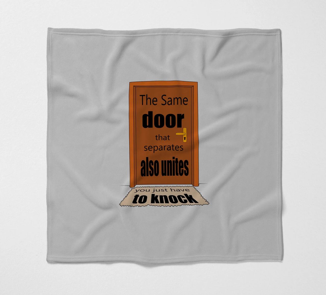 The same door that separete also unite fleece blanket by Loobs