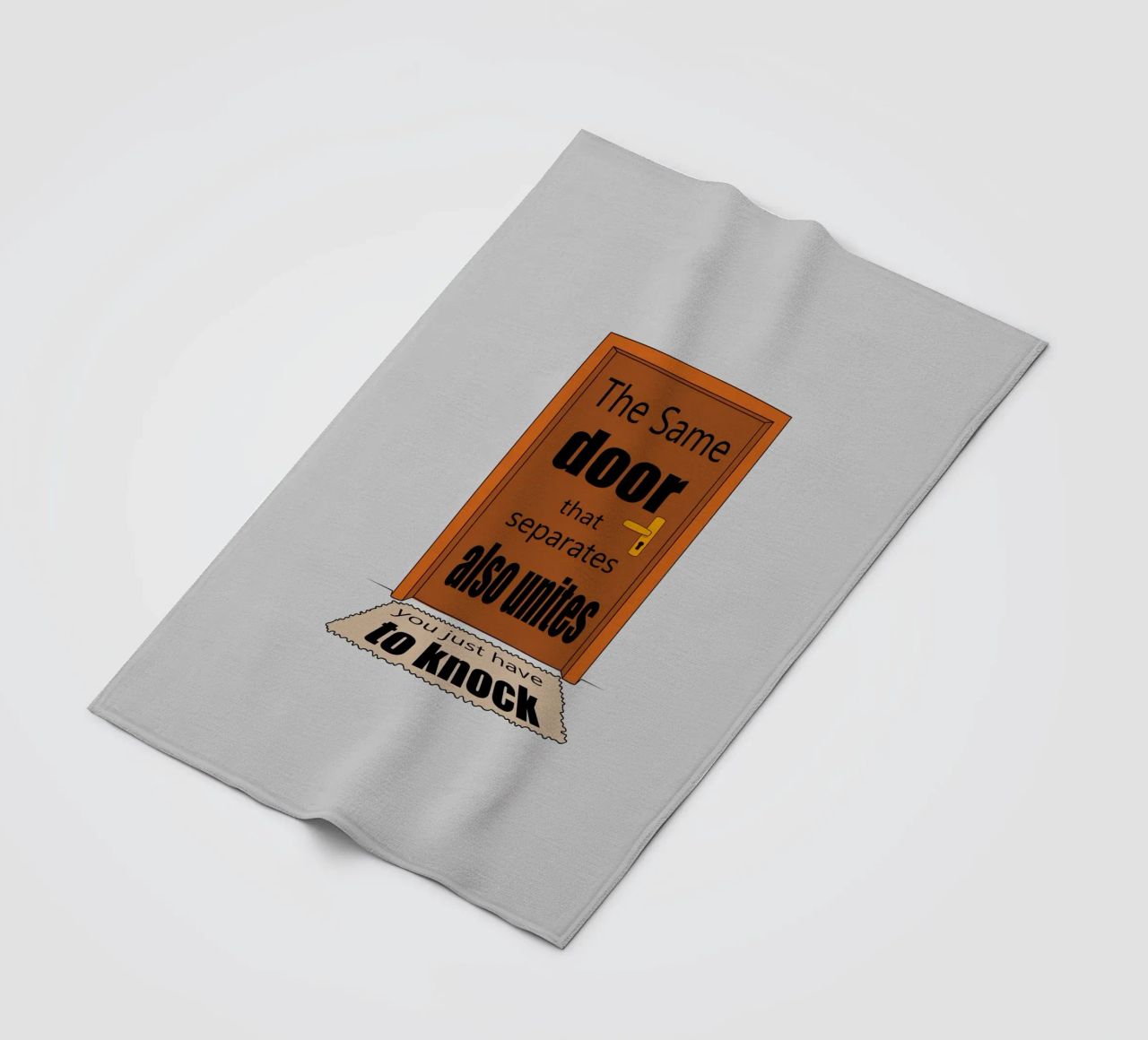 The same door that separete also unite fleece blanket by Loobs