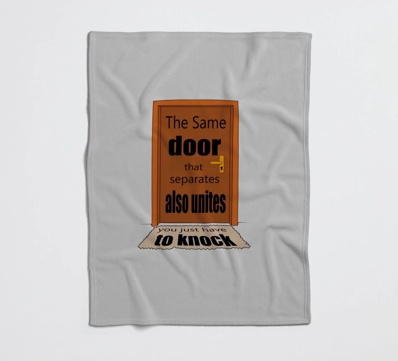 The same door that separete also unite fleece blanket by Loobs