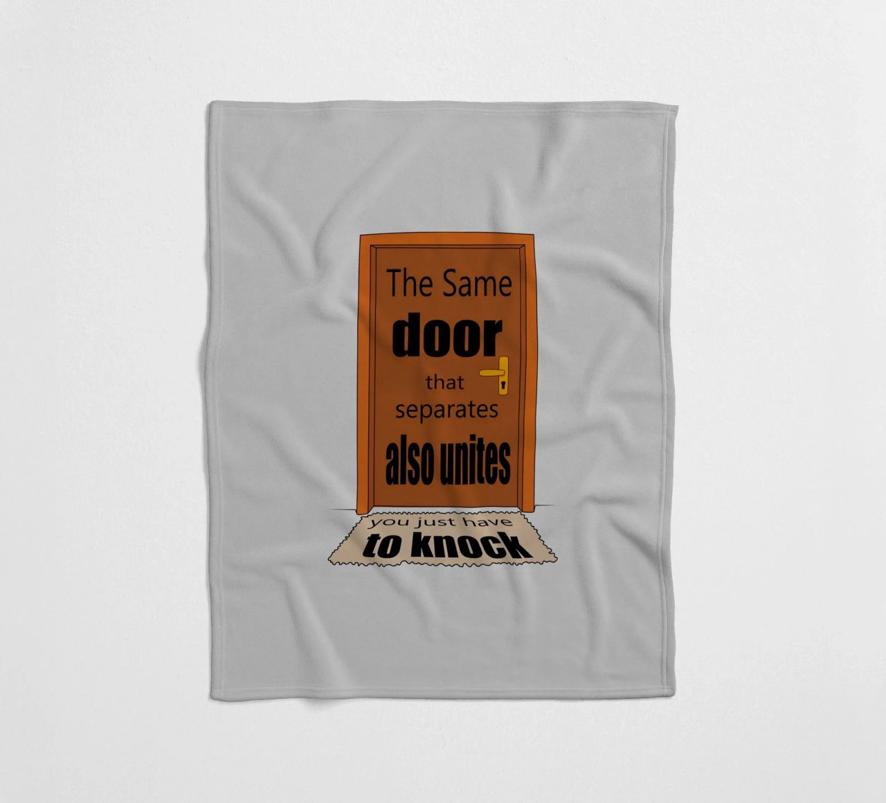 The same door that separete also unite fleece blanket by Loobs