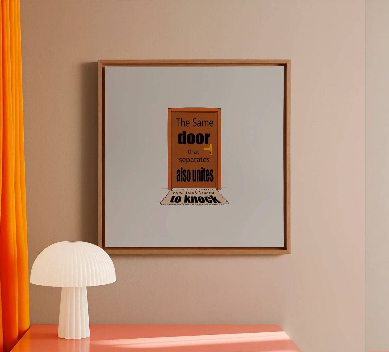 The same door that separete also unite canvas by Loobs