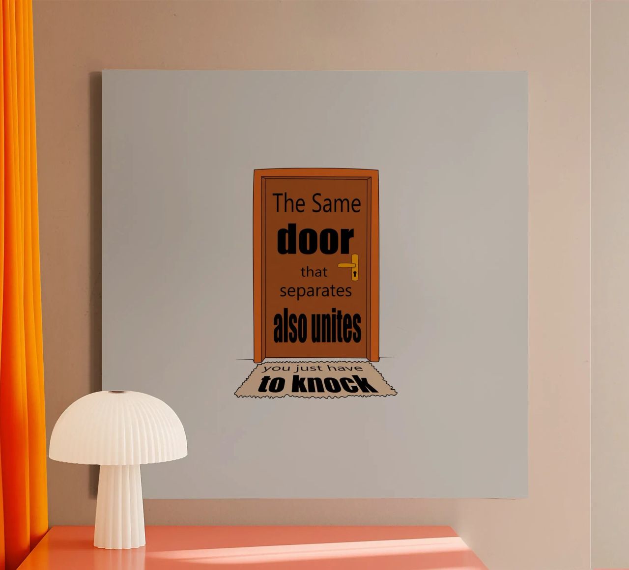 The same door that separete also unite canvas by Loobs