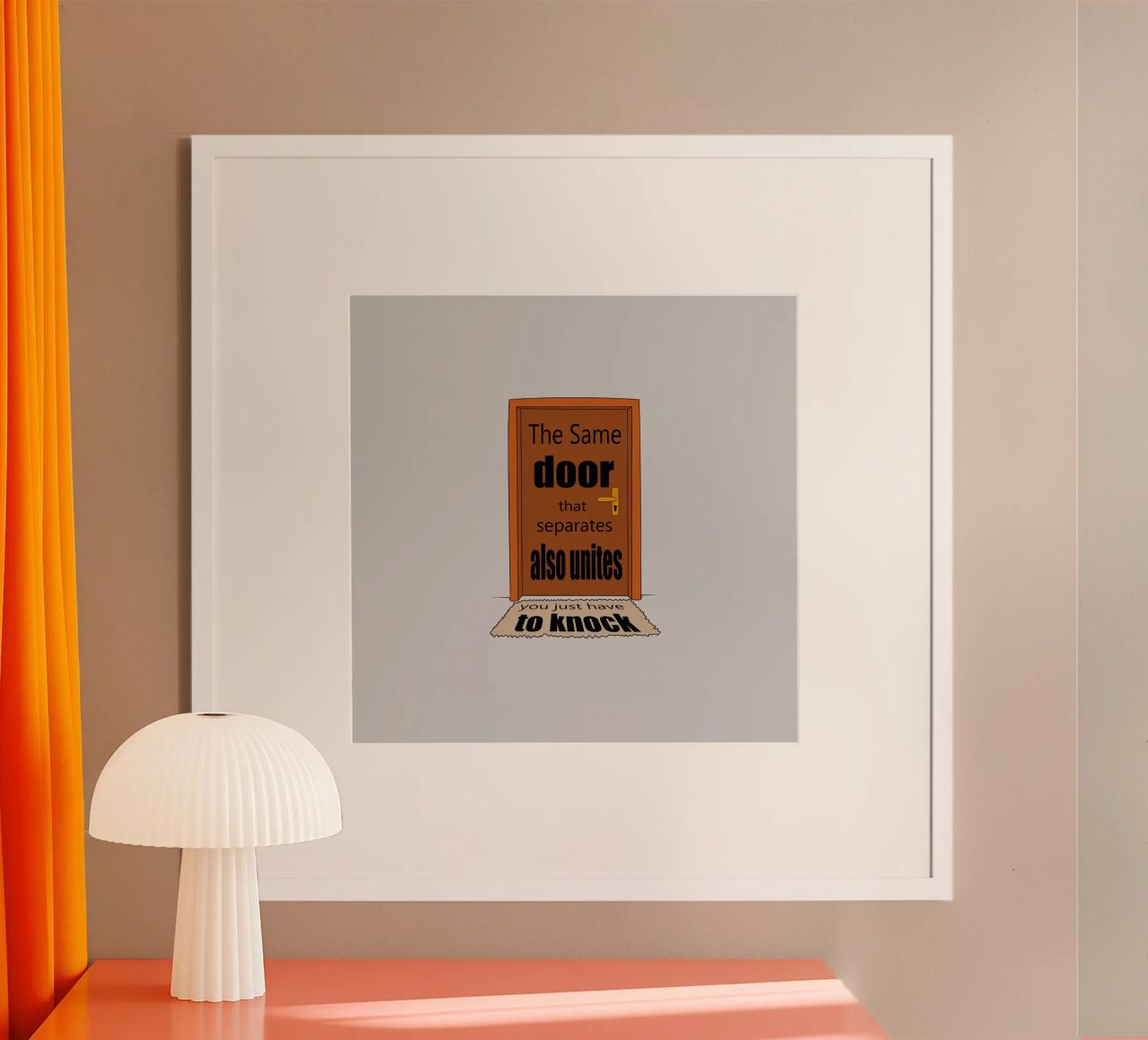 The same door that separete also unite hahnemühle by Loobs