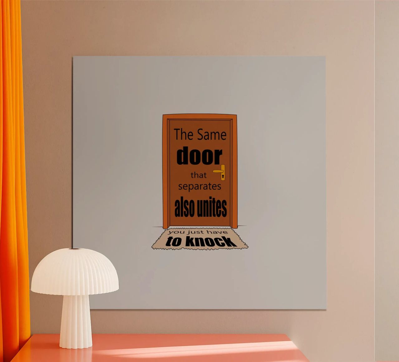 The same door that separete also unite hahnemühle by Loobs