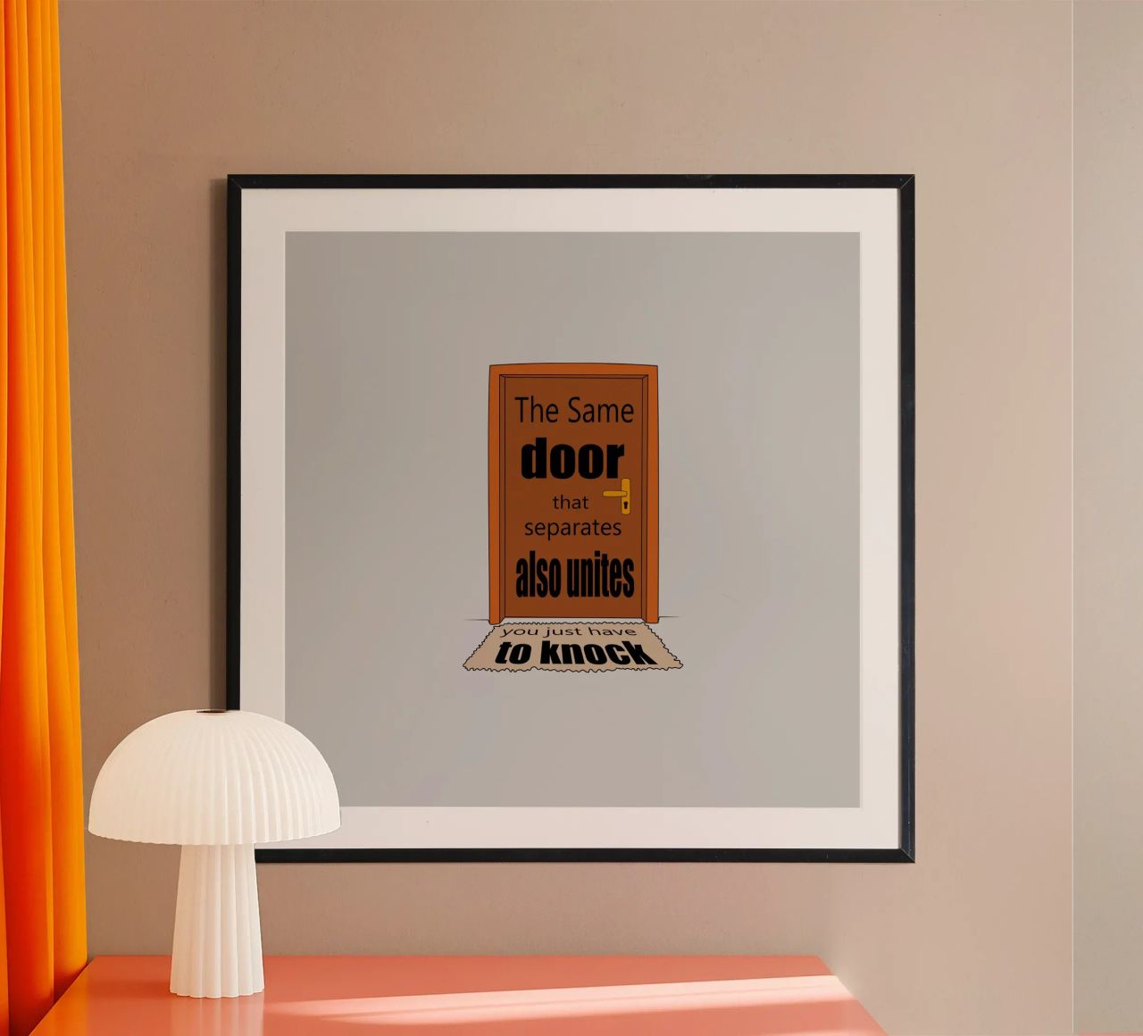 The same door that separete also unite hahnemühle by Loobs