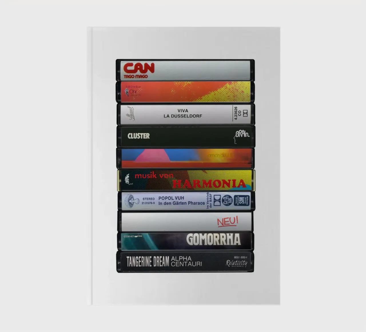 Krautrock Albums - Collected Cassette Print notebook by MrMustardPrints