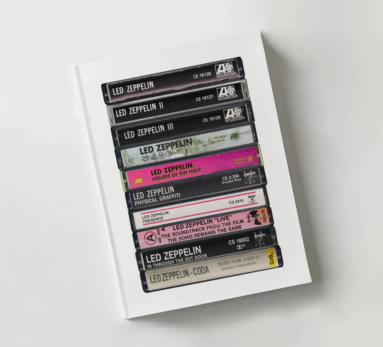 Led Zeppelin Albums - Cassette Print notebook by MrMustardPrints