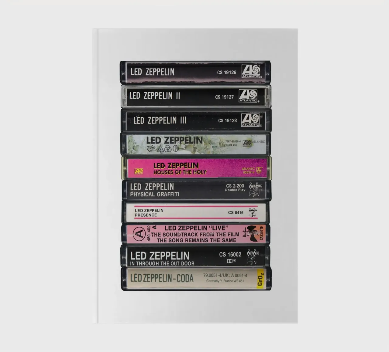 Led Zeppelin Albums - Cassette Print notebook by MrMustardPrints