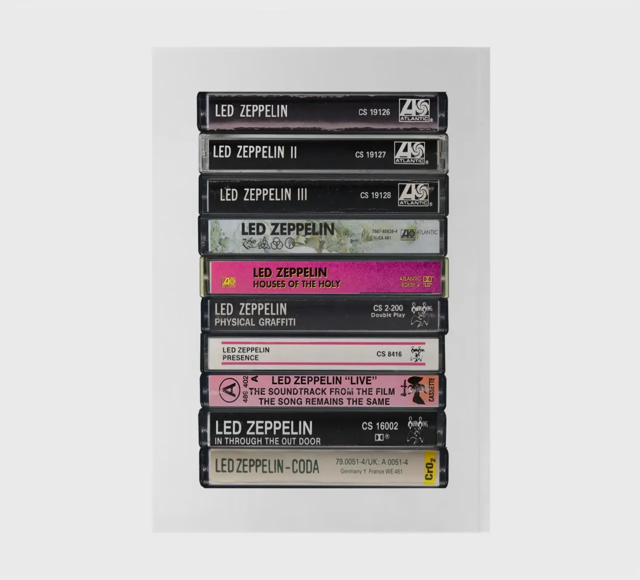 Led Zeppelin Albums - Cassette Print notebook by MrMustardPrints