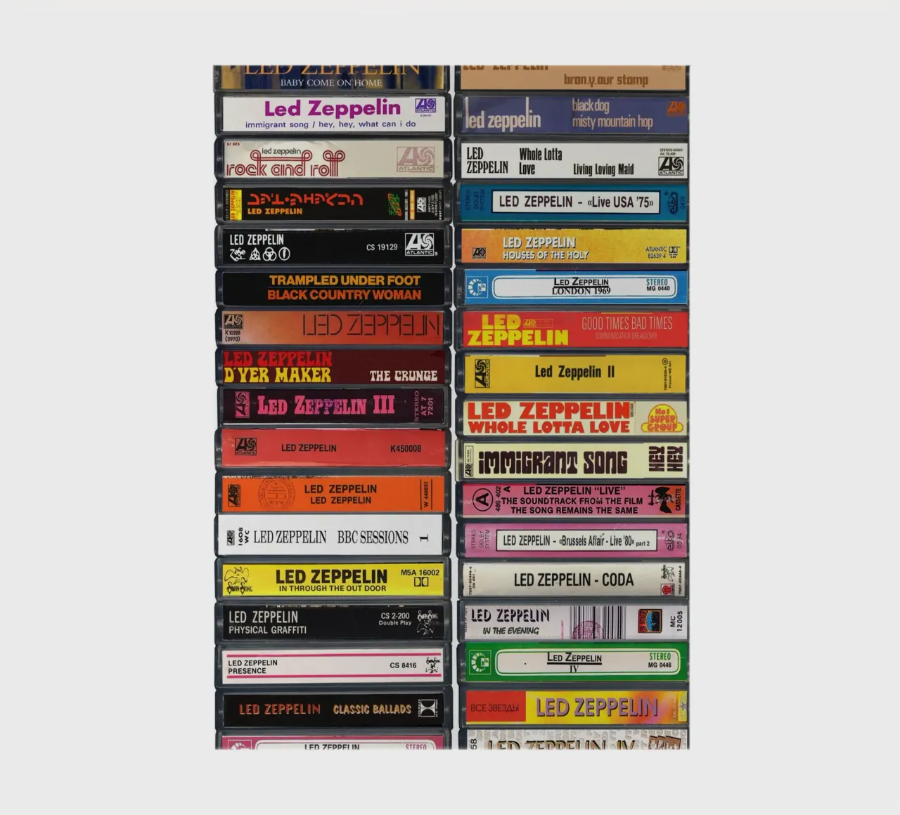 Led Zeppelin - Collected Singles & Albums - Cassette Print notebook by MrMustardPrints