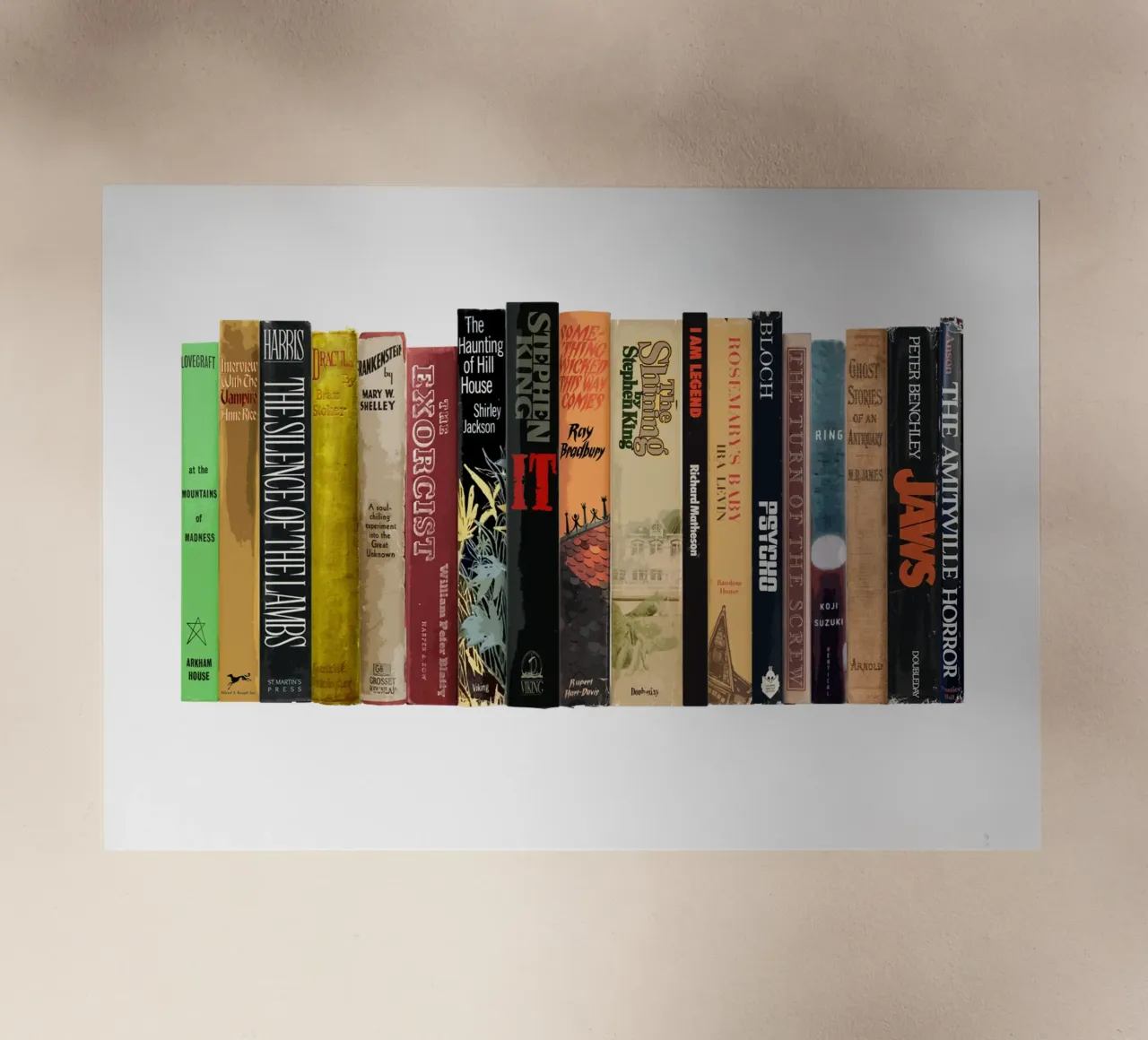 Classici dell'orrore - I più grandi libri dell'orrore - Prime edizioni pellicola backlit da MissLiterarty