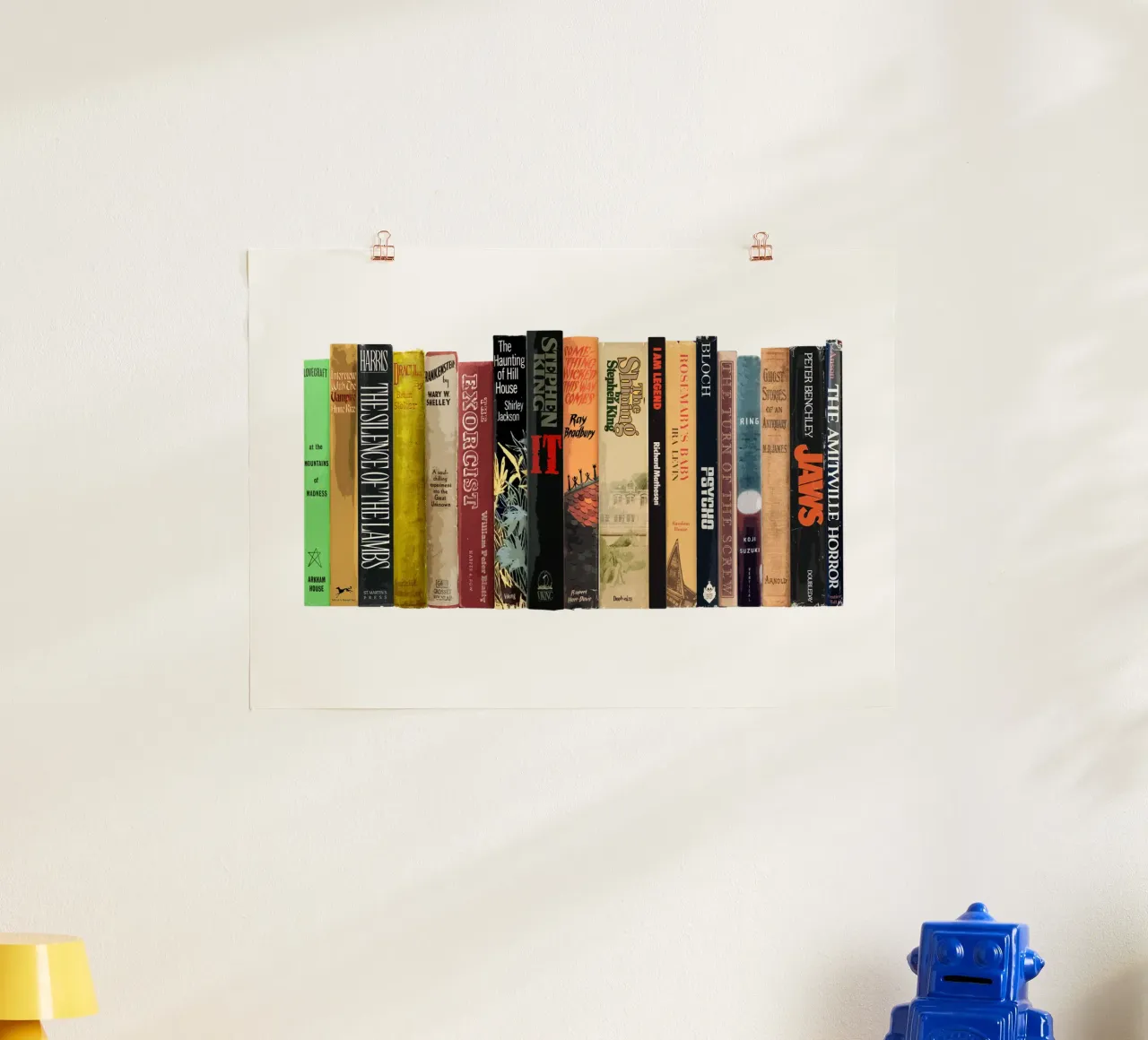 Horror Classics - Greatest Horror Books - First Editions poster with plastic frame by MissLiterarty
