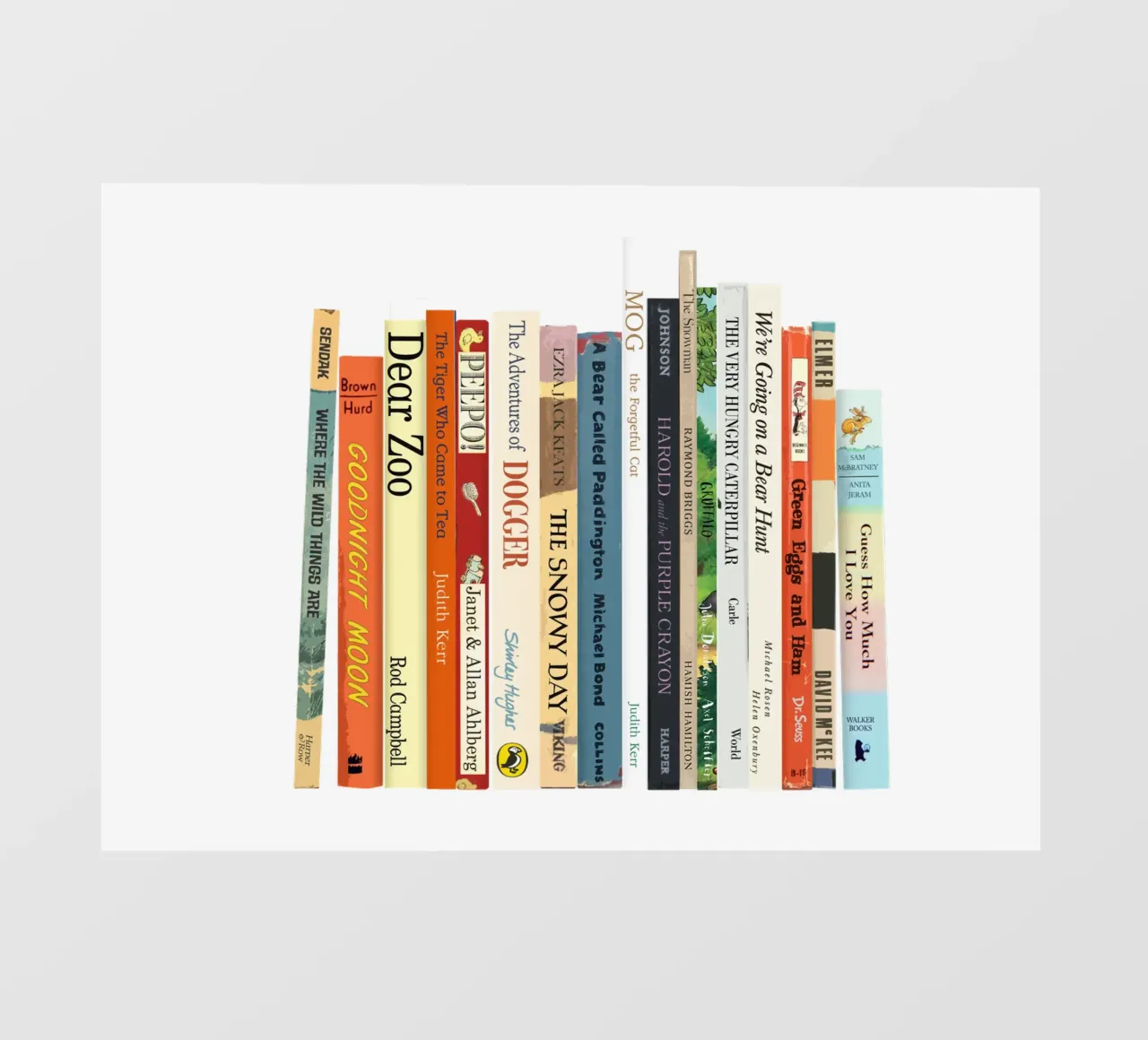 Libri per bambini - I più bei libri per bambini - Dorsi di prima edizione pellicola backlit da MissLiterarty