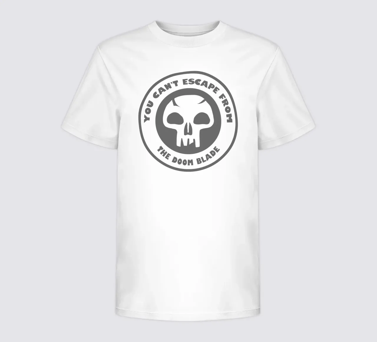 You can't escape from the doom blade kids t-shirt by Loobs
