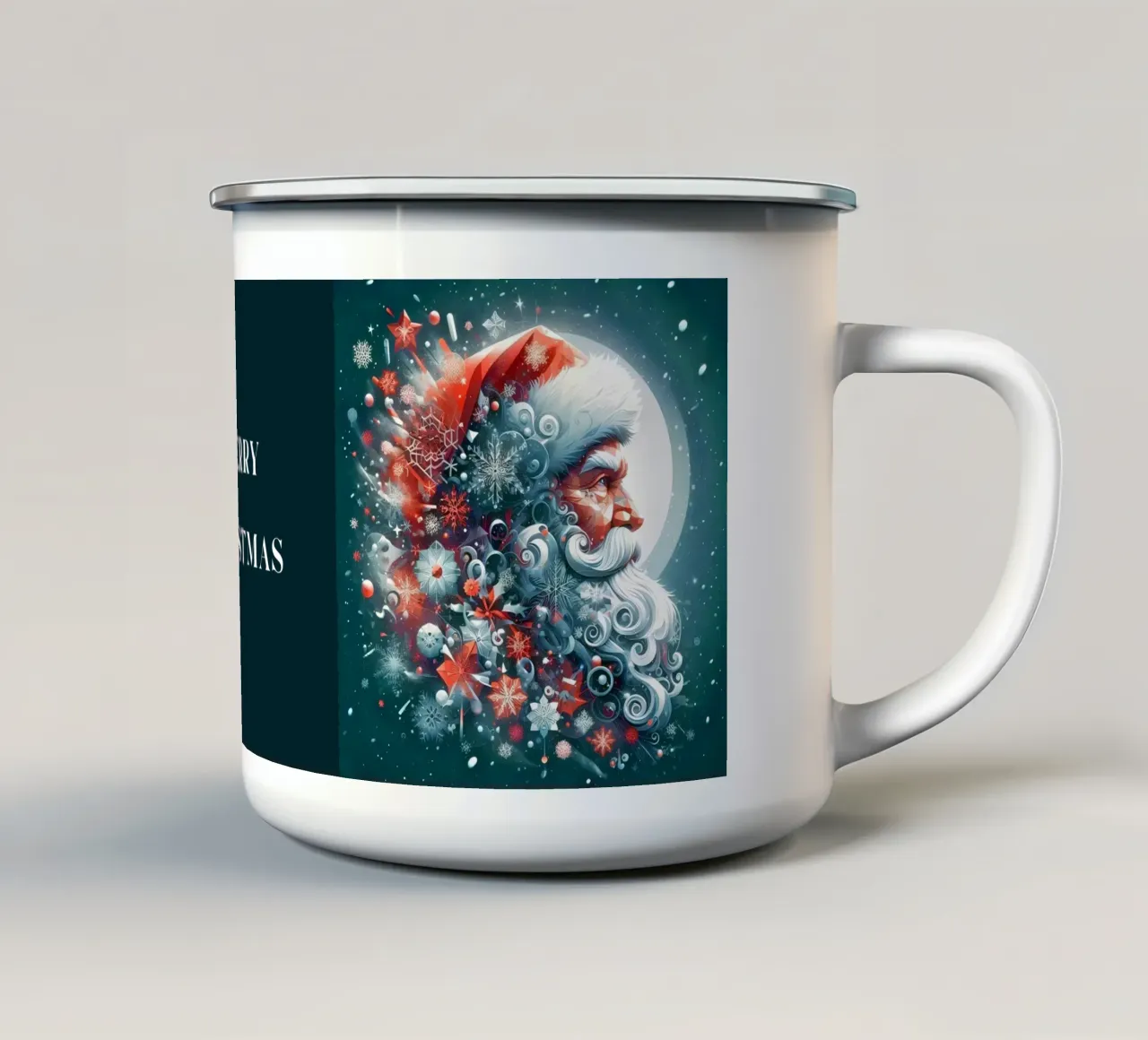 Starburst Santa tazza in smalto da Digital Naive