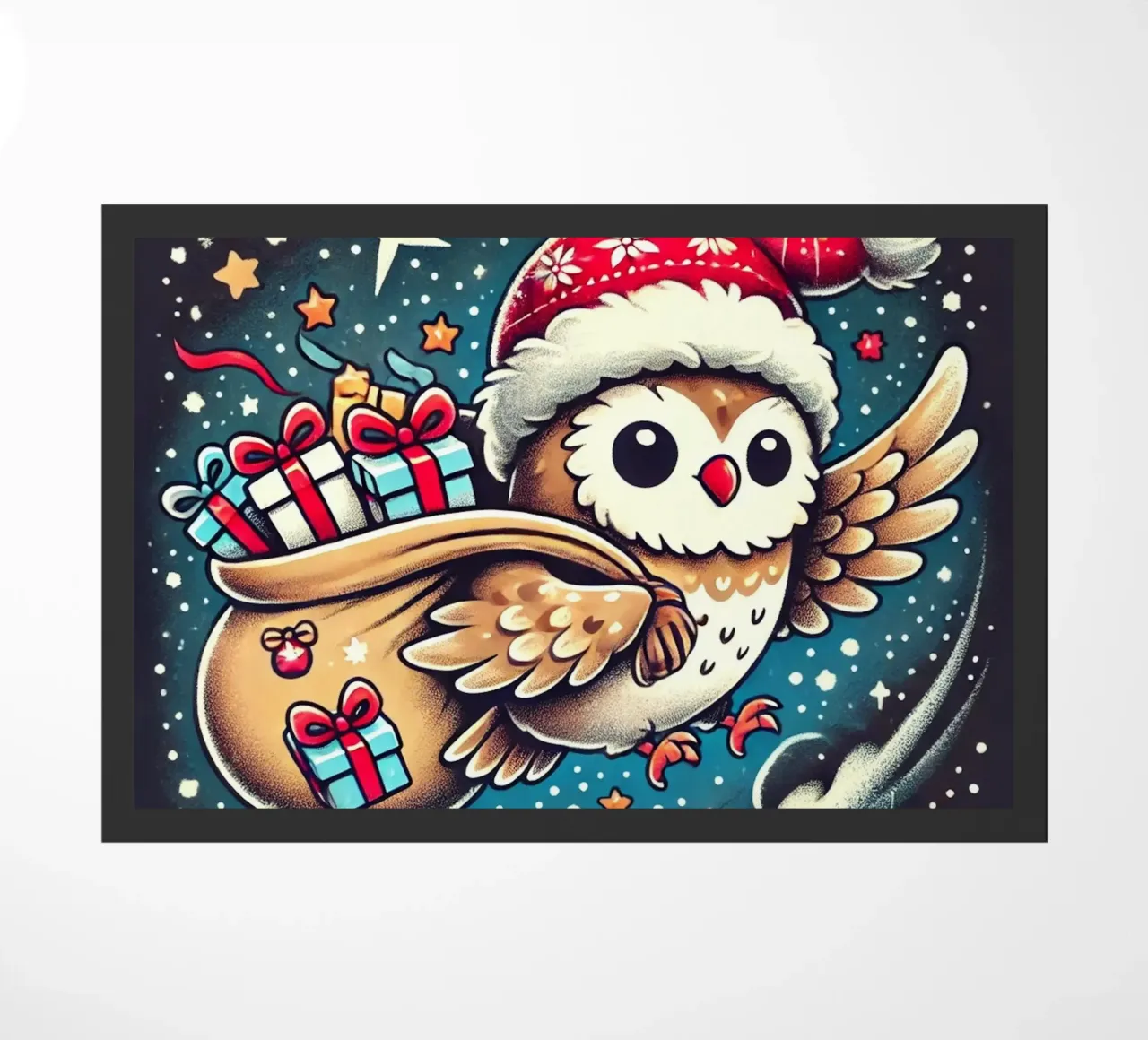 Corriere regalo gufo zerbino da FluffyToons
