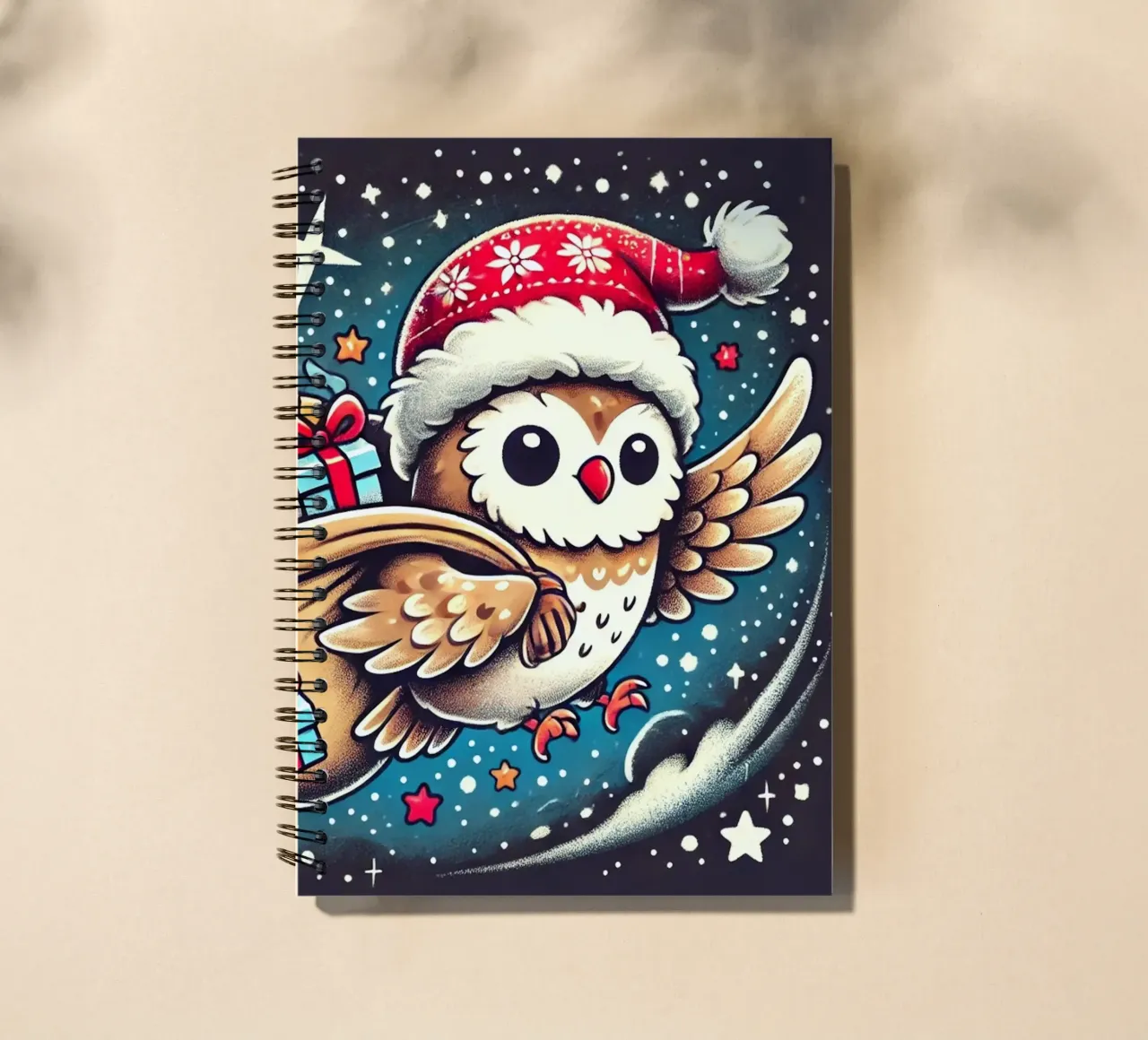 Owl Gift Courier spiral notebook by FluffyToons