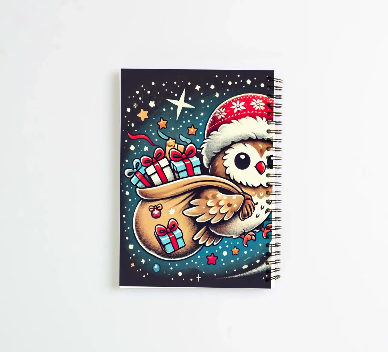 Owl Gift Courier spiral notebook by FluffyToons