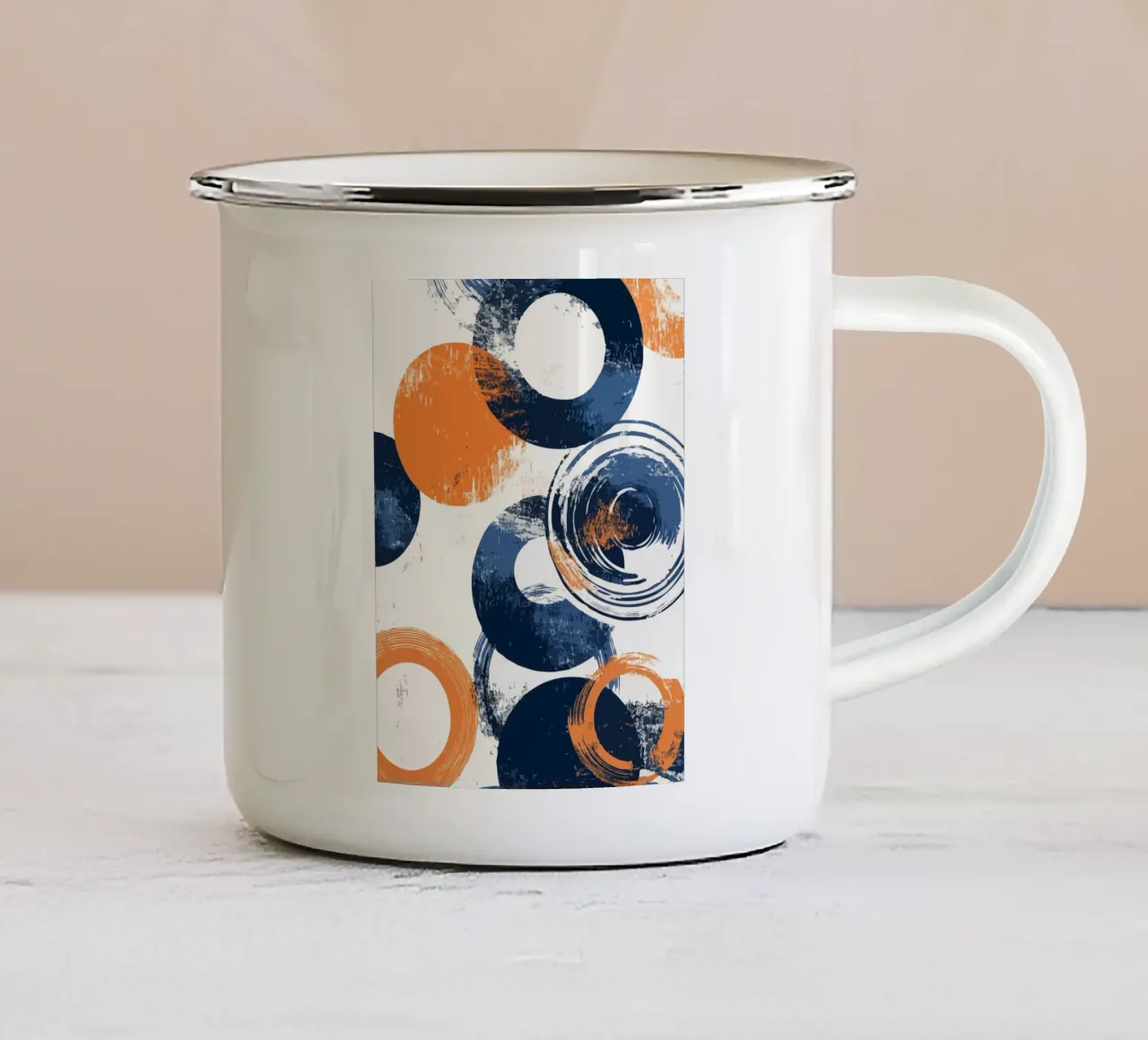 overlapping circles Emaille Tasse von ramosashop