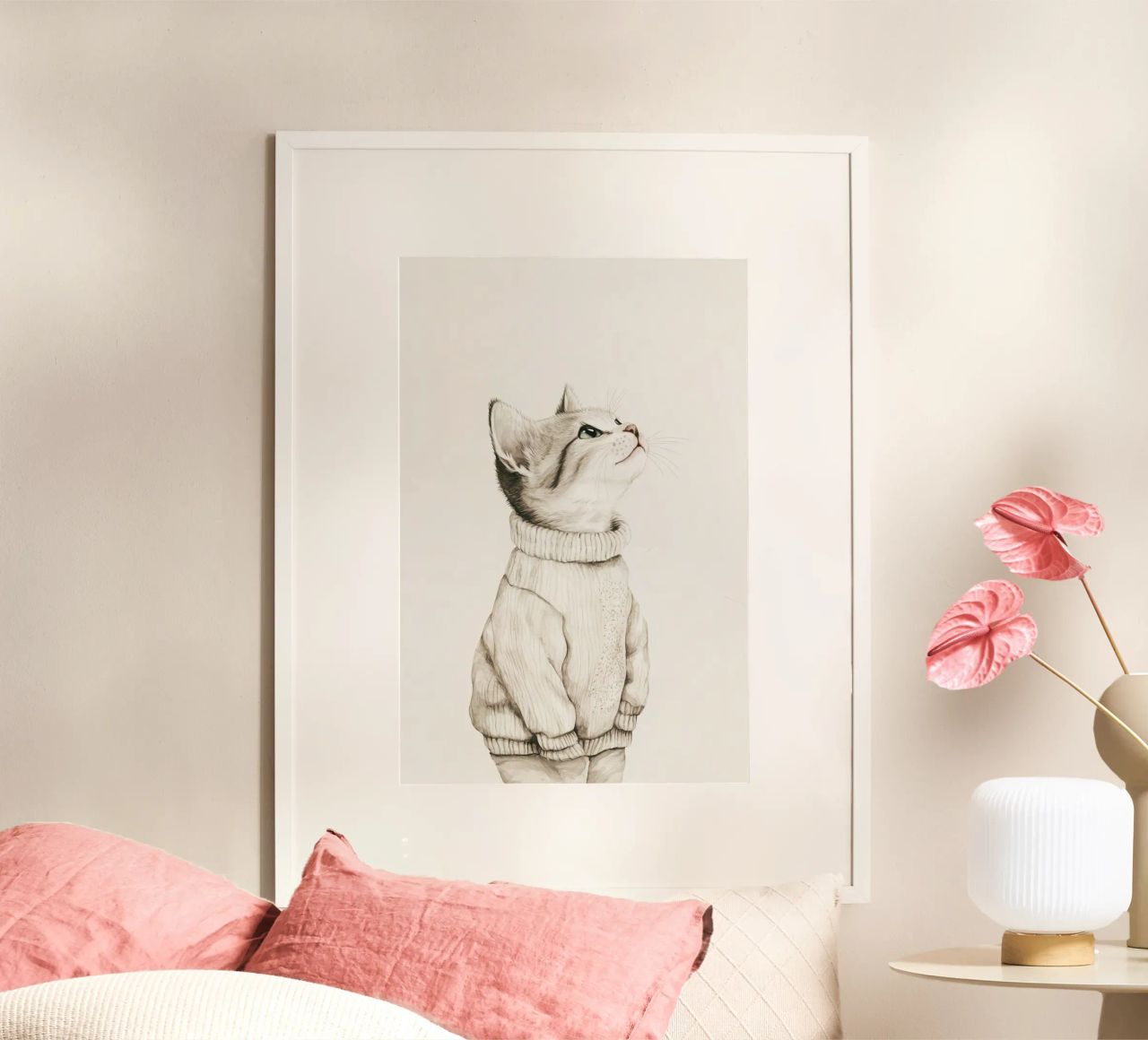 Sam Niedliche Katzenliebe Poster von Carinaprint