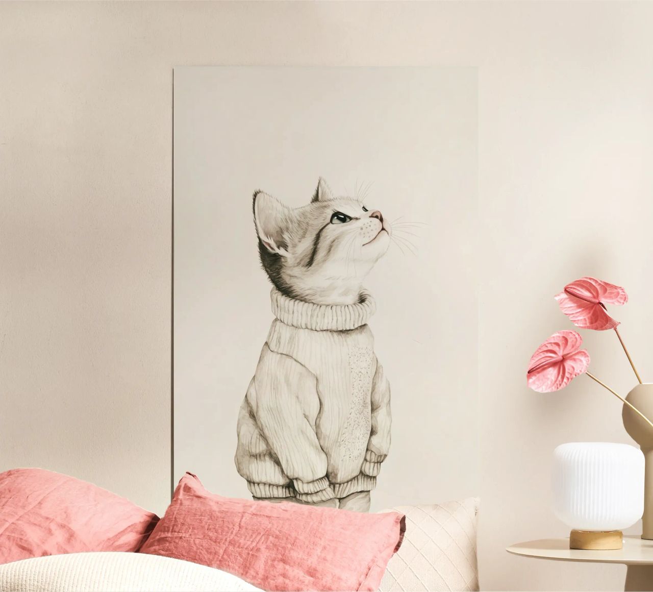 Sam Niedliche Katzenliebe Poster von Carinaprint