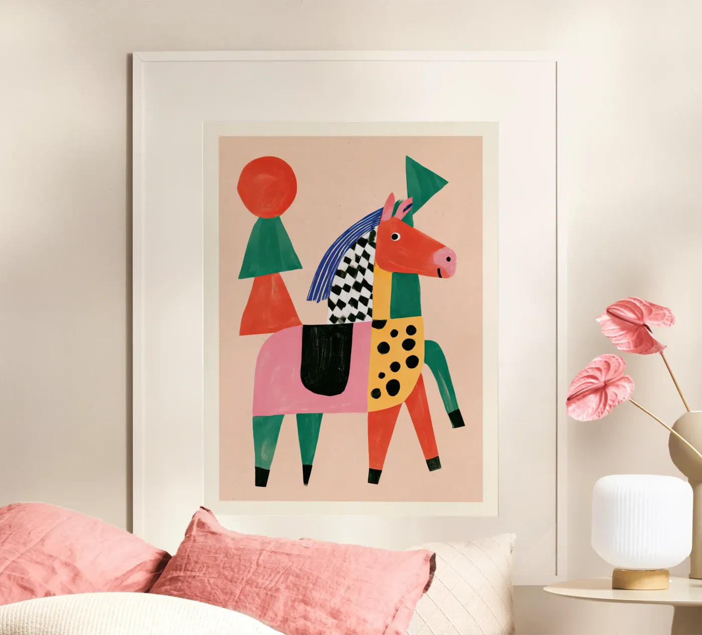 Cavallo in patchwork poster da Gaite