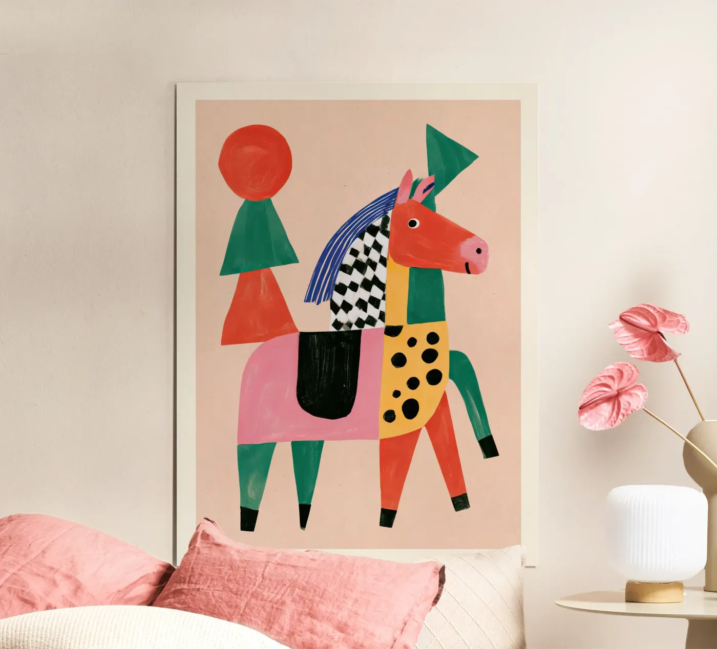 Cavallo in patchwork poster da Gaite