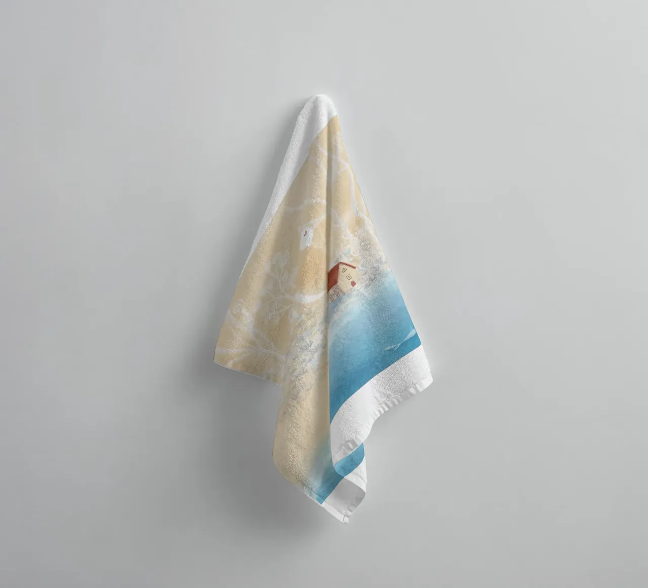 HAUS AM STRAND towel by Inge Hauser Illustration