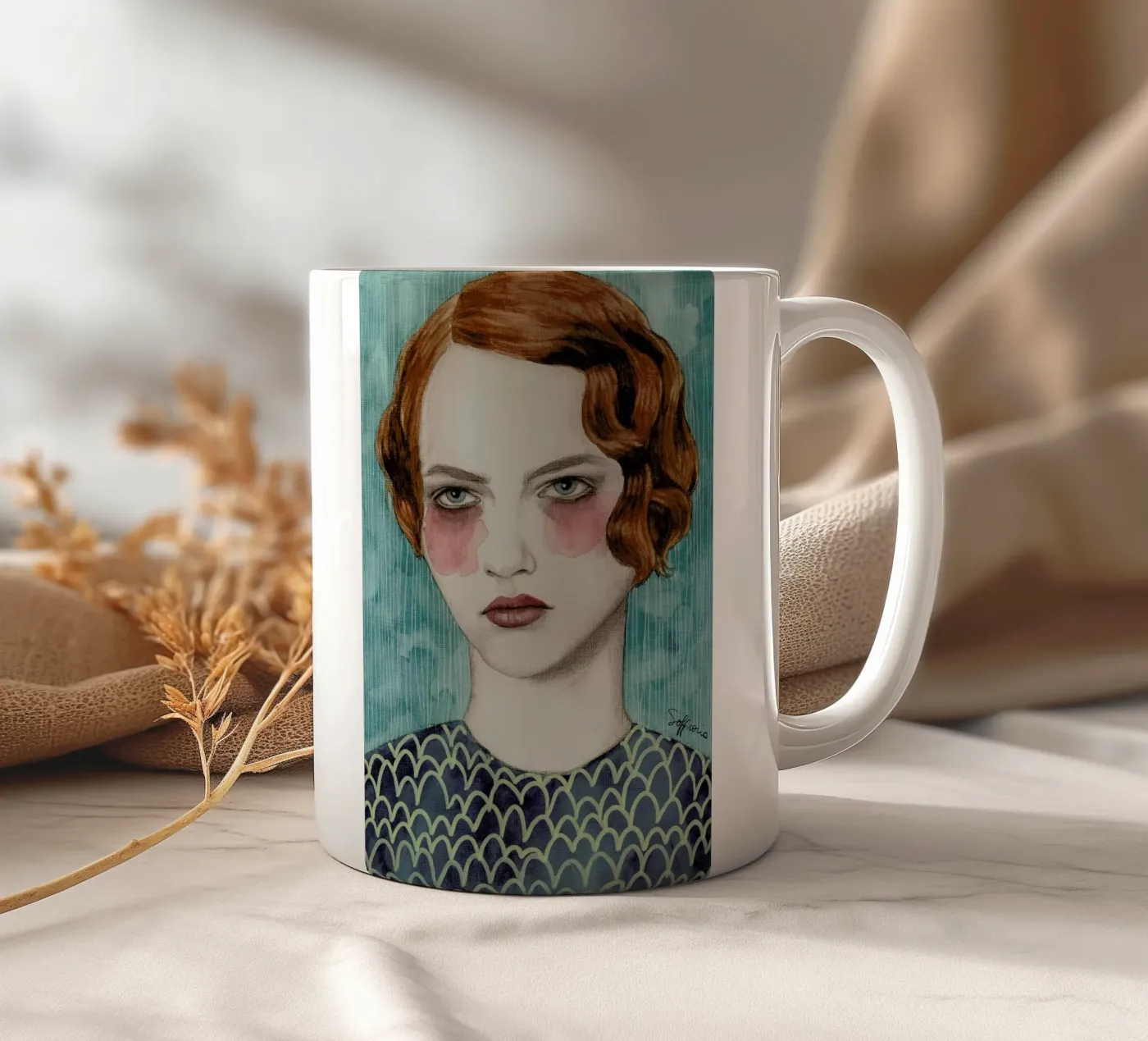 Sasha ceramic mug by Sofia Bonati