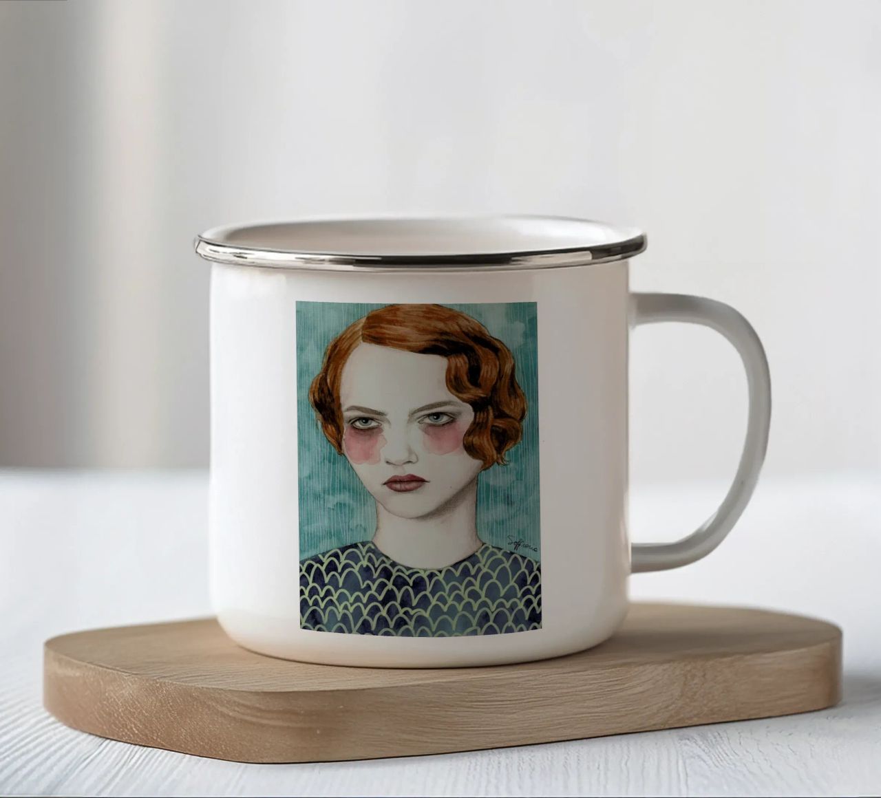 Sasha tazza in smalto da Sofia Bonati