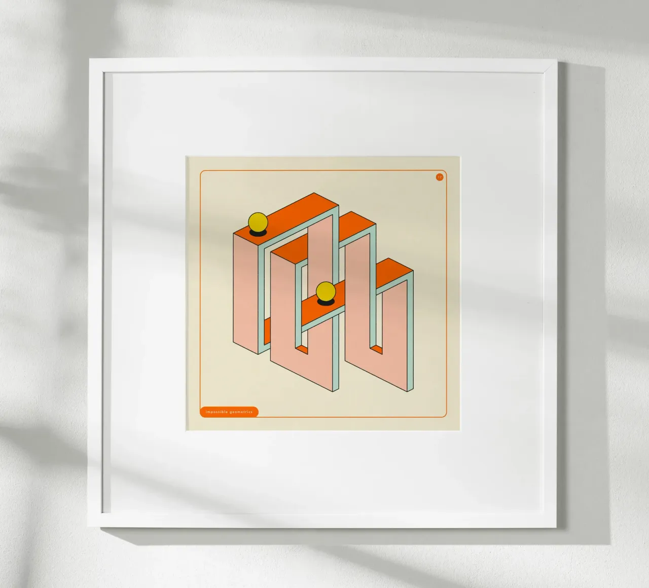 GEOMETRIE IMPOSSIBILI #17 poster con telaio in plastica da Jazzberry Blue