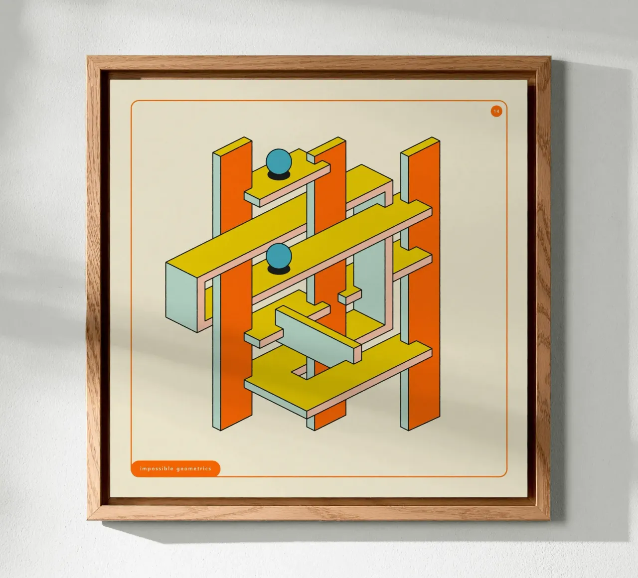 GEOMETRÍAS IMPOSIBLES #14 placa de forex de Jazzberry Blue