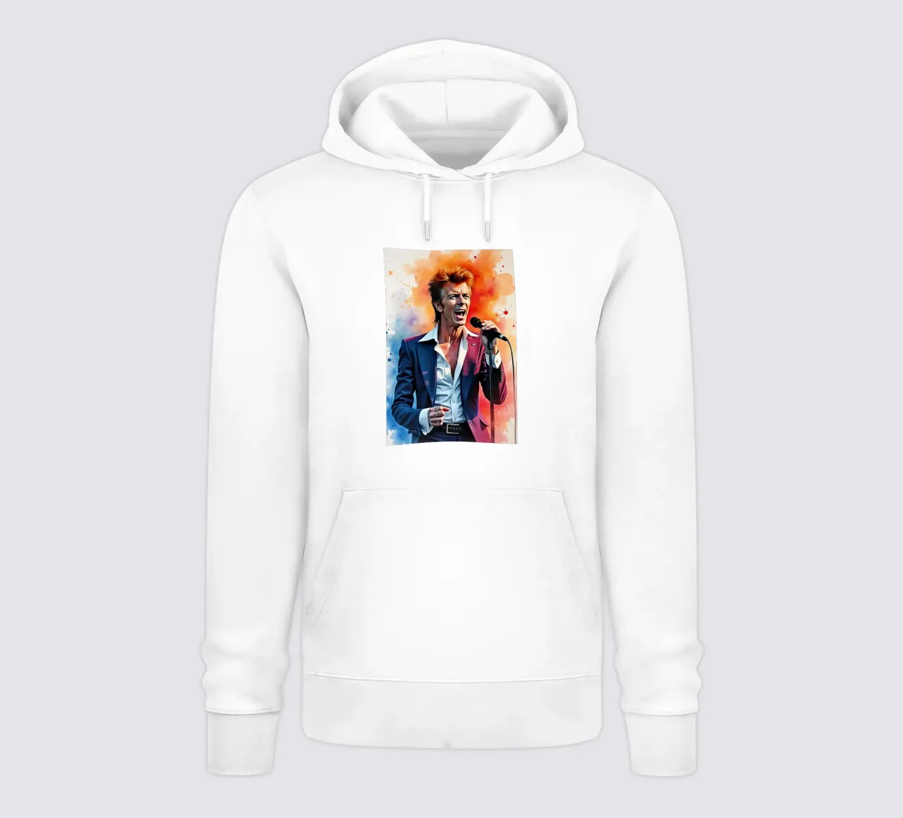David Bowie in acquerello felpa con cappuccio da ARTVI-SHOP
