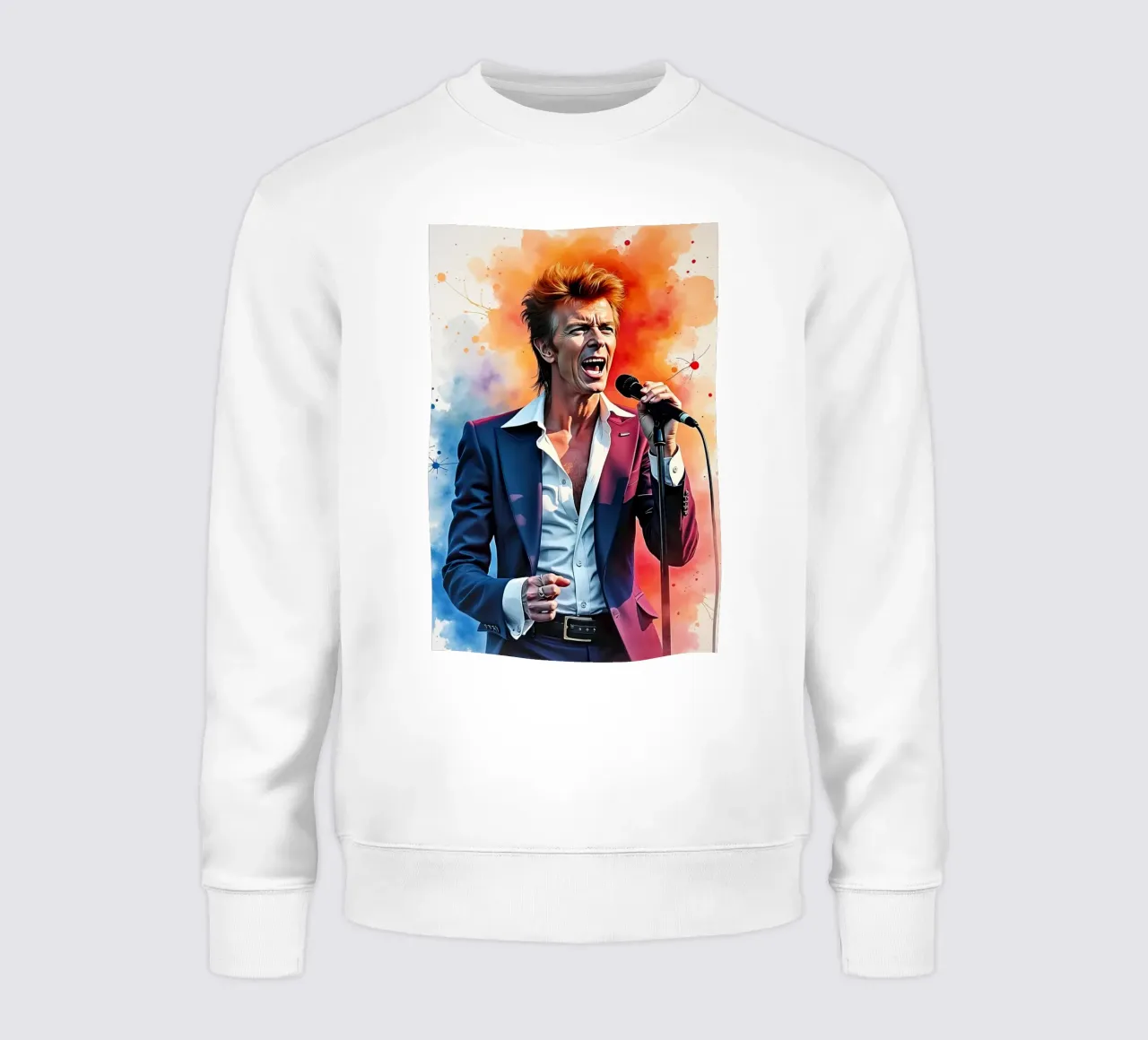 David Bowie in acquerello felpa da ARTVI-SHOP