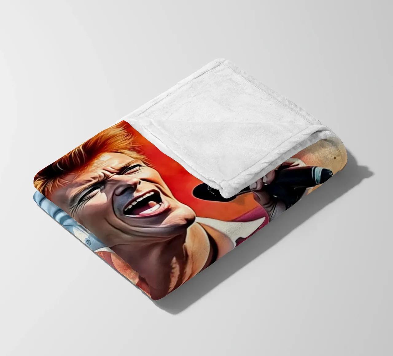 David Bowie in acquerello coperta in pile da ARTVI-SHOP