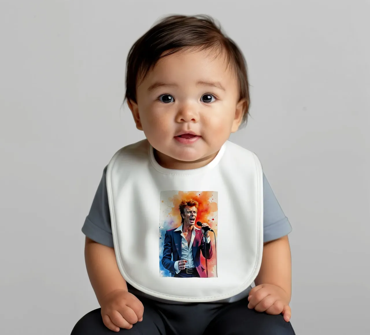 David Bowie in acquerello bavaglino da ARTVI-SHOP