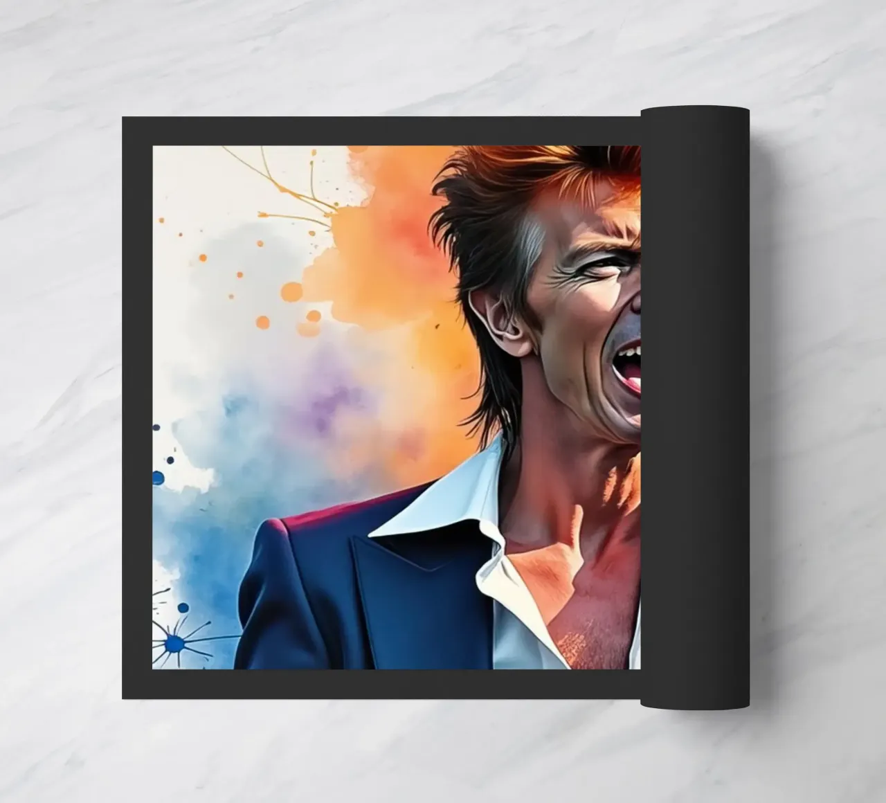 David Bowie in acquerello zerbino da ARTVI-SHOP